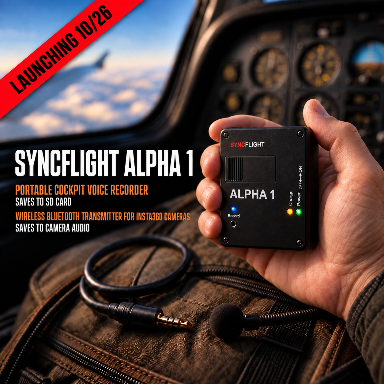 SyncFlight Alpha 1 portable recorder